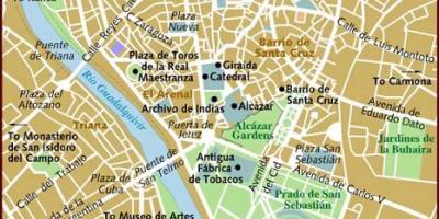 Karte Seviljas apkaimē