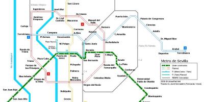 Karte Sevilla dzelzceļa stacijas