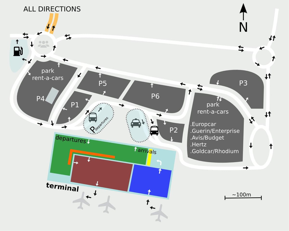 Sevilla lidosta map