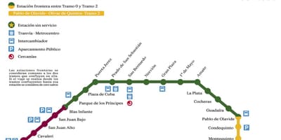 Metro Seviļas karte