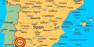 Sevilla espana karte